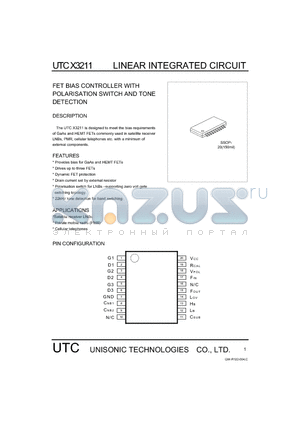 X3211 datasheet - LINEAR INTEGRATED CIRCUIT