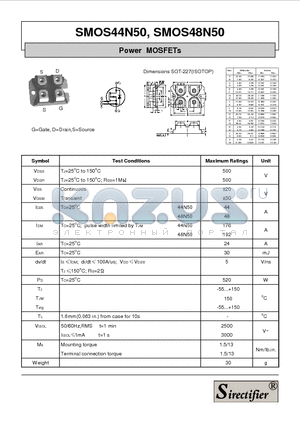 SMOS48N50 datasheet - POWER MOSFETS