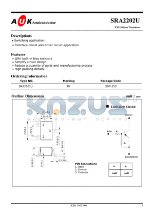 SRA2202U datasheet - PNP Silicon Transistor