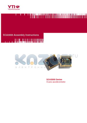 SCA3000 datasheet - 3-axis accelerometer