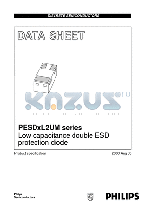 PESD3V3L2UM datasheet - Low capacitance double ESD protection diode