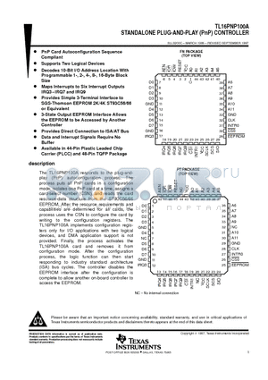 TL16PNP100A datasheet - STANDALONE PLUG-AND-PLAY (PnP) CONTROLLER