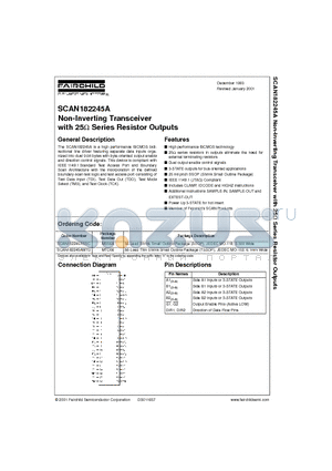 SCAN182245A datasheet - Non-Inverting Transceiver with 25ohm Series Resistor Outputs
