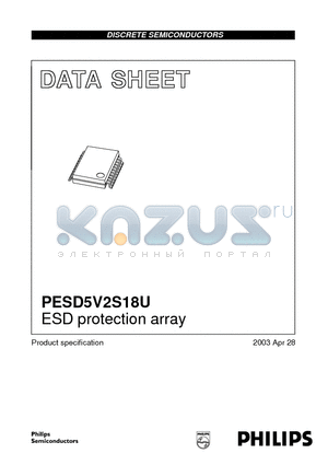 PESD5V2S18U datasheet - ESD protection array