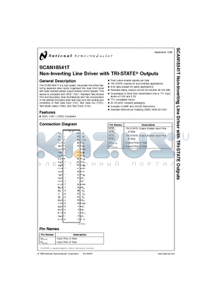 SCAN18541T datasheet - Non-Inverting Line Driver with TRI-STATE Outputs