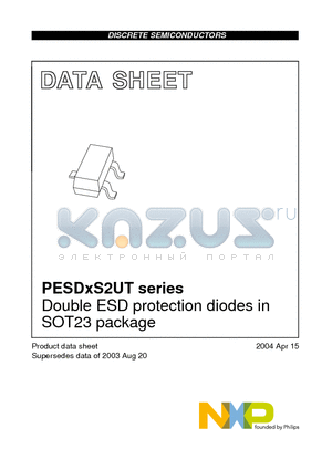PESDXS2UT datasheet - Double ESD protection diodes in SOT23 package