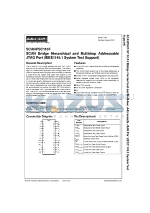 SCANPSC110FSC datasheet - SCAN Bridge Hierarchical and Multidrop Addressable JTAG Port (IEEE1149.1 System Test Support)