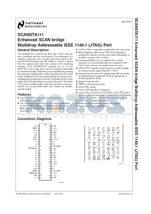 SCANSTA111SM datasheet - Enhanced SCAN bridge Multidrop Addressable IEEE 1149.1 (JTAG) Port