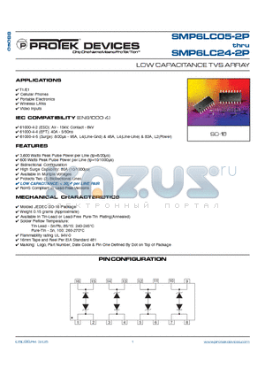 SMP6LC12-2P datasheet - LOW CAPACITANCE TVS ARRAY