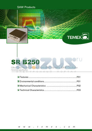 SRB250 datasheet - Ultra Low Noise Voltage Controlled 500 MHz SAW Oscillator