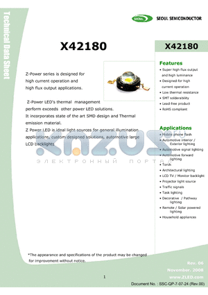 X42180 datasheet - Z Power LED