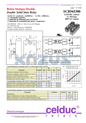 SCB565300 datasheet - Double Solid State Relay