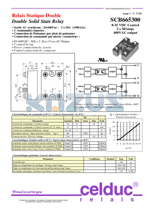 SCB665300 datasheet - Double Solid State Relay