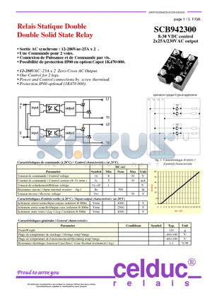 SCB942300 datasheet - Double Solid State Relay