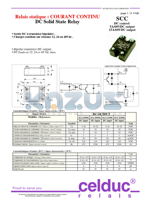 SCC20506 datasheet - DC Solid State Relay