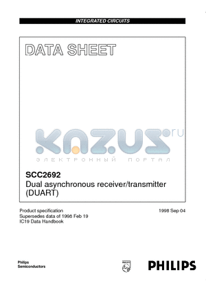 SCC2692AC1B44 datasheet - Dual asynchronous receiver/transmitter DUART