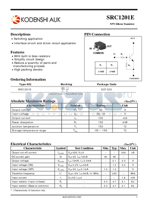 SRC1201E datasheet - NPN Silicon Transistor