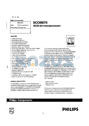 SCC68070CCB datasheet - 16/32-bit microprocessor