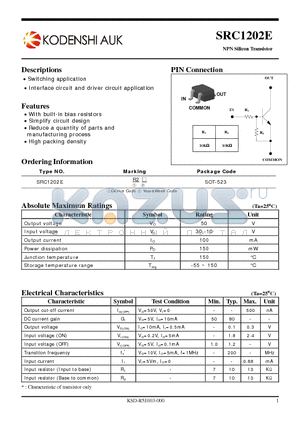 SRC1202E datasheet - NPN Silicon Transistor