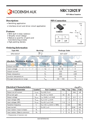 SRC1202UF datasheet - NPN Silicon Transistor