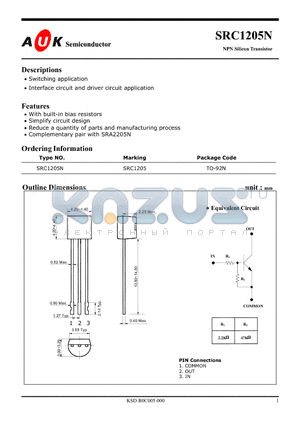 SRC1205N datasheet - NPN Silicon Transistor