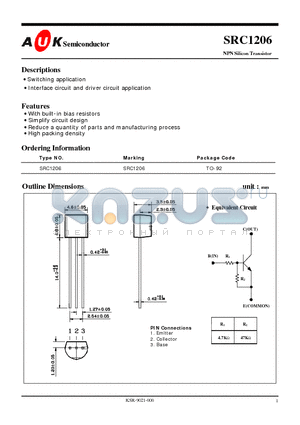 SRC1206 datasheet - NPN Silicon Transistor