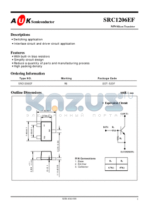 SRC1206EF datasheet - NPN Silicon Transistor