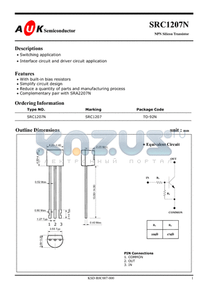 SRC1207N datasheet - NPN Silicon Transistor