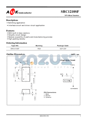 SRC1210SF datasheet - NPN Silicon Transistor