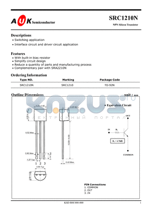 SRC1210N datasheet - NPN Silicon Transistor