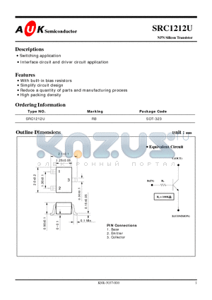 SRC1212U datasheet - NPN Silicon Transistor