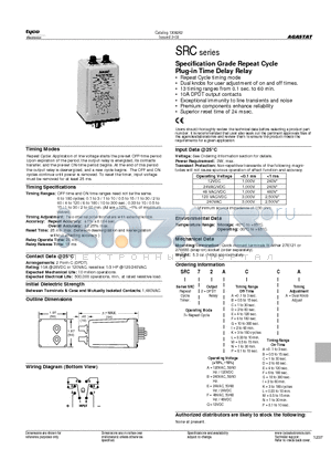 SRC72BBAA datasheet - Specification Grade Repeat Cycle