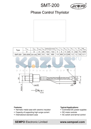 SMT-200 datasheet - Phase Control Thyristor