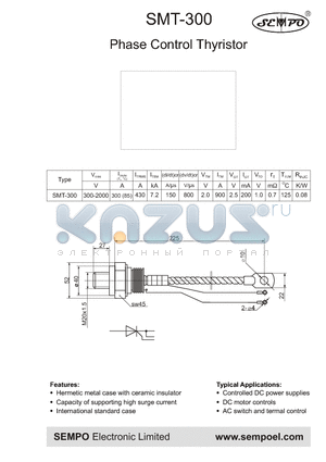 SMT-300 datasheet - Phase Control Thyristor