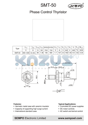 SMT-50 datasheet - Phase Control Thyristor