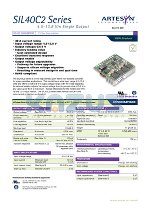 SMT06C2-00SADJ-VJ datasheet - 4.5-13.8 Vin Single Output DC-DC CONVERTERS C Class Non-isolated