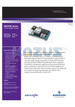 SMT05E datasheet - non-isolated dc-dc converters