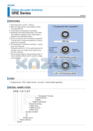 SRE-2431ST datasheet - Rotary Encoder Switches