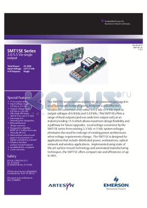 SMT15E datasheet - non-isolated dc-dc converter