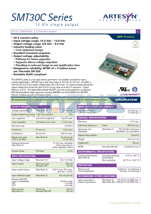 SMT30C datasheet - DC-DC CONVERTERS C Class Non-isolated