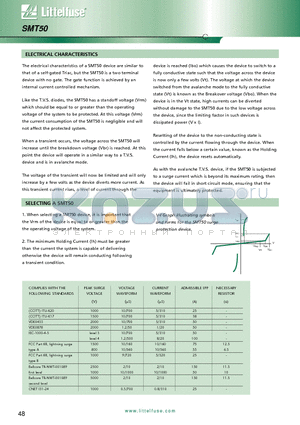 SMT50 datasheet - ELECTRICAL CHARACTERISTICS