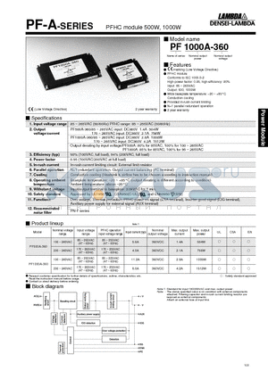 PF1000A-360 datasheet - PFHC module 500W, 1000W