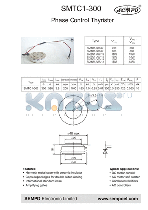 SMTC1-300-14 datasheet - Phase Control Thyristor