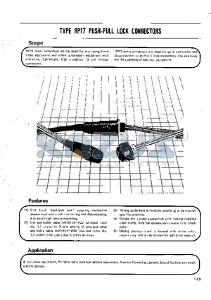 RP17-13P-12PC datasheet - Push-Pull Lock Connectors