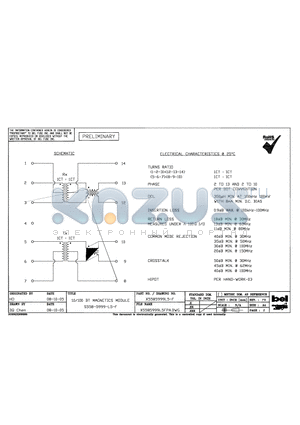 X5585999L5-F datasheet - 10/100 BT MAGNETICS MODULE