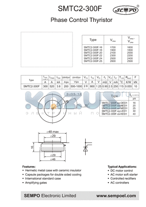 SMTC2-300F-XX-KED1 datasheet - Phase Control Thyristor