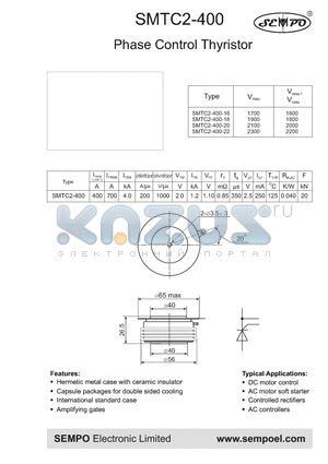 SMTC2-400-20 datasheet - Phase Control Thyristor