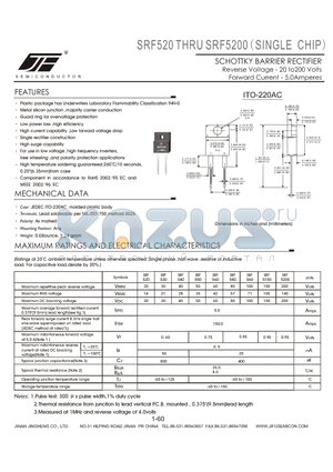 SRF5200 datasheet - SCHOTTKY BARRIER RECTIFIER