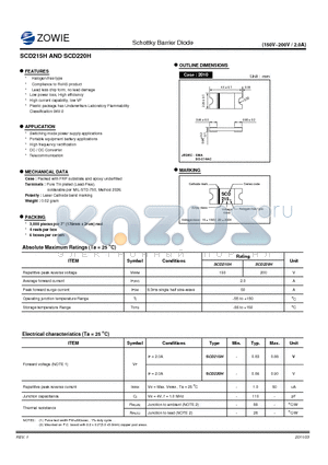 SCD215H datasheet - Schottky Barrier Diode