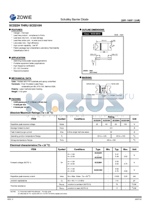 SCD210H datasheet - Schottky Barrier Diode